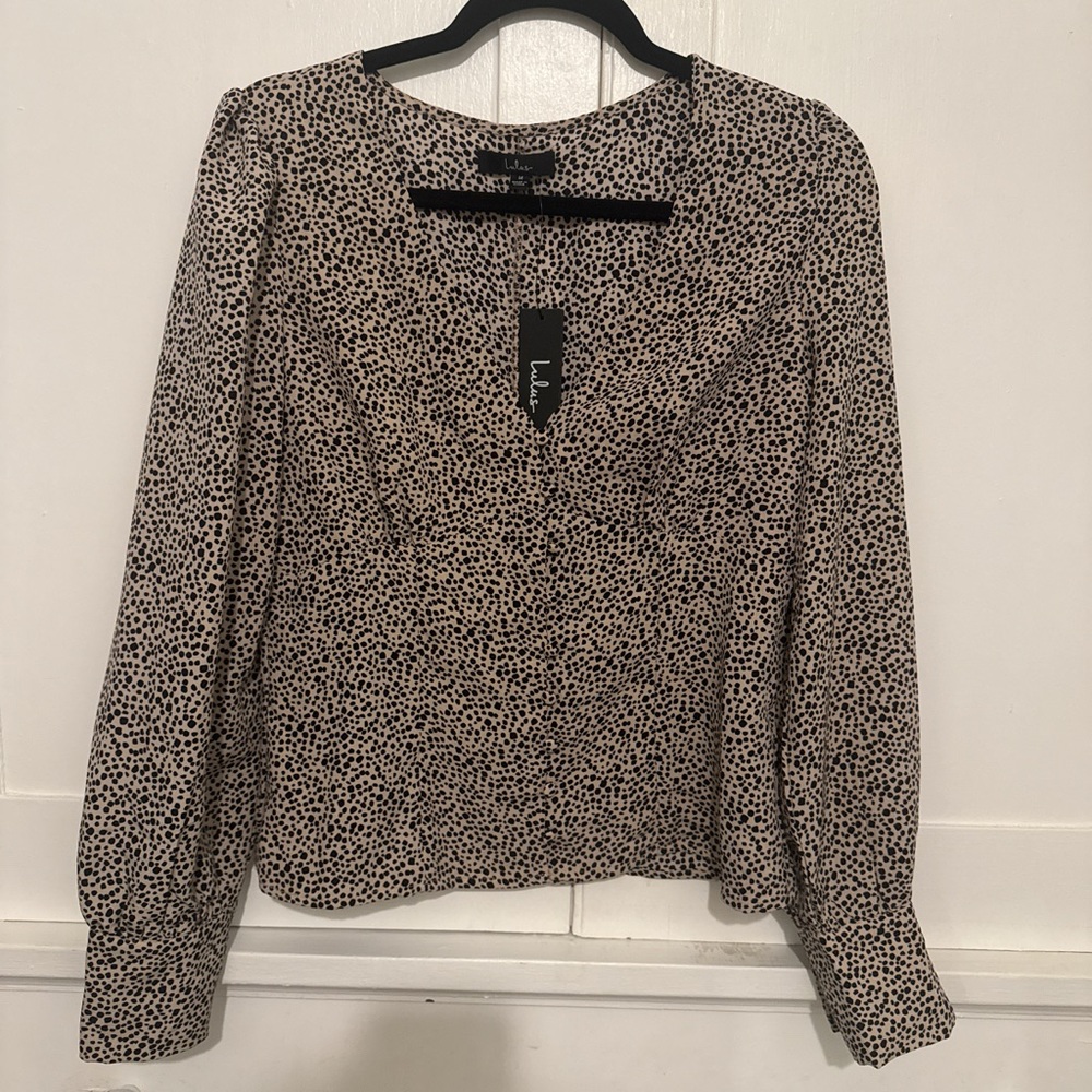 Lulu's Cheetah Women's Button Up Blouse